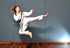 Taekwondo natural kicks on