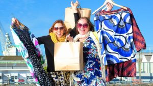 Frock up for a swap at Seaworks in Williamstown