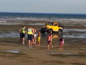 Altona beach: Bogged bungler cops a police spray