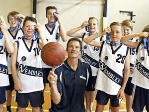 Yarraville Wembley Primary School hoop boys dunk gold