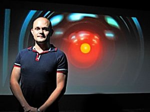 Film weaver at work at Newport’s Substation