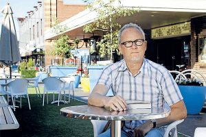 Yarraville author Christopher Morgan write on top of brain tumour