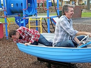 Comedians Damian Callinan, Mickey D in search of a vibe