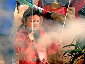 Zara flies the flag for NAIDOC in Maribyrnong