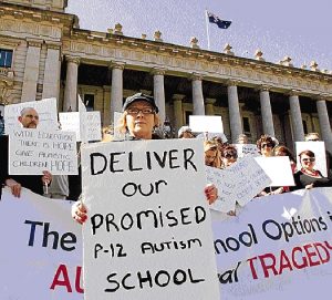 Parents demand action on autism school