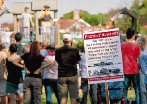Newport high-rise protest puts planning control in focus