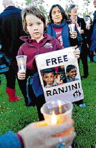 Candles light up plight of refugee mum