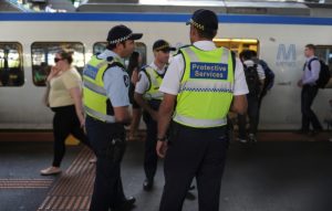 Armed officers out in force