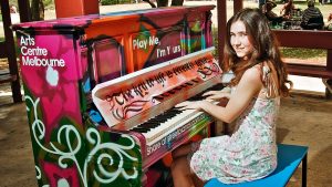 Altona’s much-played colourful piano tinkles offstage