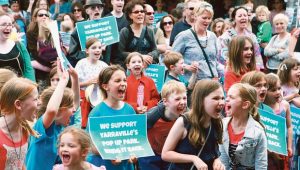 Yarraville pop-up park saved after traders step up