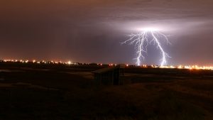 Wild weather: Lightning strike over Truganina swamp captured