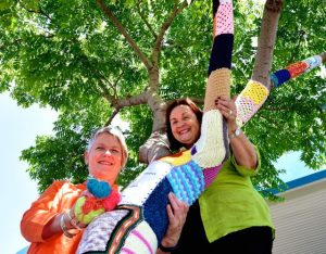 Footscray yarn-bombed for anti-violence campaign
