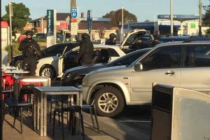 Heavily-armed police descend on car in Altona