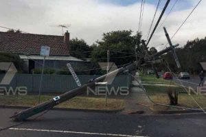 Hit-run driver snaps power pole at Laverton