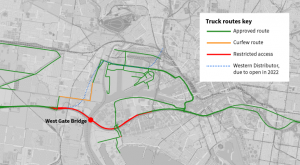 Heavy trucks banned from West Gate Bridge