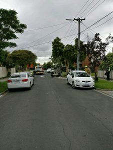 Child survives West Footscray car roll crash