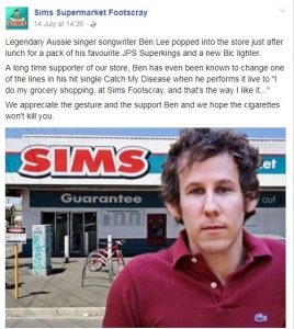 Sims Supermarket Footscray page crushes the web
