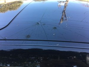 Power outages as transformer explosion damages car