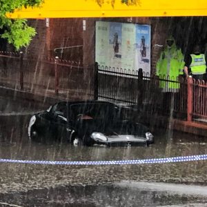 Maserati wrecked in notorious Footscray flood spot