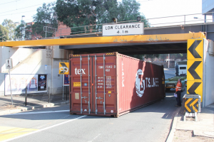 Another truck strikes notorious Napier Street bridge