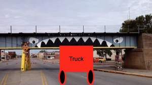 We regret to inform you a truck has struck the Napier Street Bridge