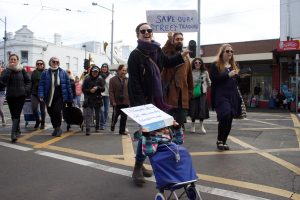 Footscray footpath trader protest taken to the streets