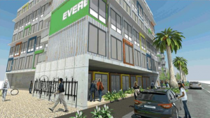 Six-storey shipping container hotel on Footscray horizon