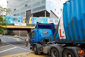 Another truck crashes into notorious Napier Street bridge