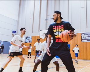 NBA star Ben Simmons pays surprise visit to Footscray