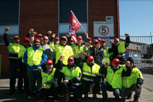Striking Fenner Dunlop workers join global climate protest