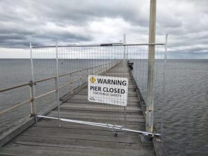 Southern end of Altona Pier closed