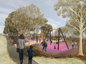 Draft designs for new play space at W.L.J. Crofts Reserve have been released