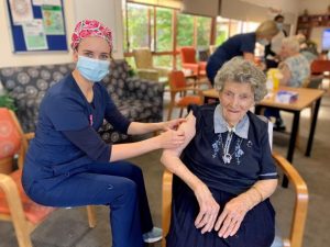 At age 106, Altona Meadows Millie Andrew gets COVID-19 vaccine