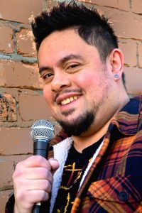 Karaoke star singing to win