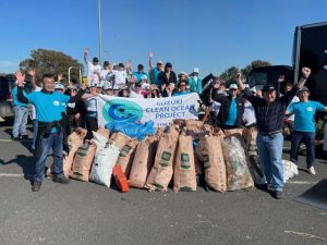 Taking out ocean trash