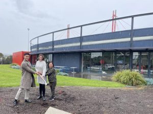 Wet launch for splash park works