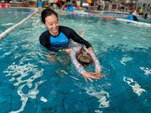 Diving into swimming lessons