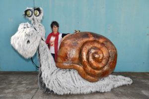 Giant snail embarks on trail