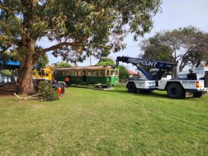 Exciting delivery rides into school