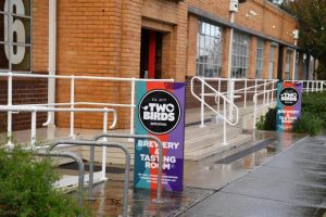 Two Birds touching goodbye