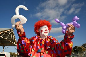 Clowning around at Sunshine market
