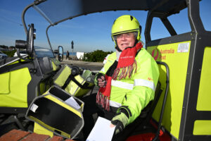 Postman Greg approaches last letterbox