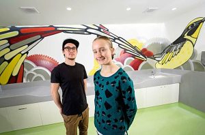 Hannah’s helmeted honeyeater mural gets Bonsai treatment