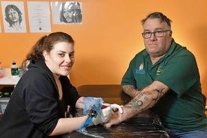 Semicolon tattoo; pause for thought