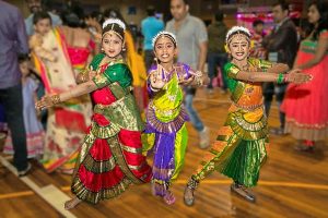 Colour and movement of the Bathukamma coming to Braybrook