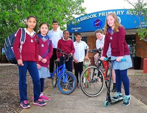 Seabrook Primary School pupils have spring in their step