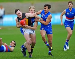 Dom Brew playing for keeps at Werribee Tigers