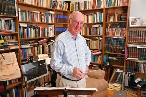 Doug Heywood rehearsing for his 30th Carols By Candlelight