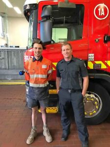 Spotswood firefighter reunited with with trench survivor