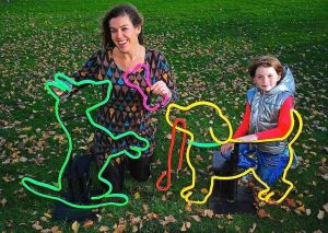 Neon dogs light up Williamstown